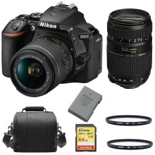 Nikon D5600 Af-P 18-55Mm+Tamron Af70-300Mm+64Gcard+Bag+En-El14A+Filter