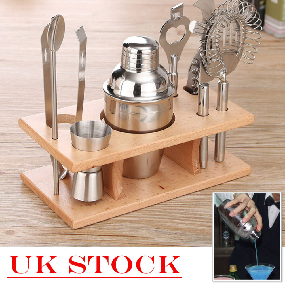 8 X Stainless Steel Cocktail Shaker Maker Mixer Bar Tool Set Kit