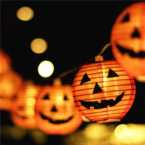 Halloween String Lights | 10 Led Pumpkin Lanterns