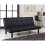 Comfy Living (Black) Comfy Living Brisbane Faux Leather Sofa Bed 1