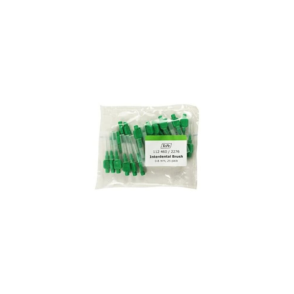 TePe 0.8 mm Size 5 Interdental Brush, Green- Pack of 25