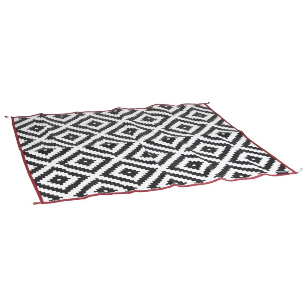 Bo-Camp Outdoor Rug Camping Mat Patio Rug Chill mat Lewisham M Black and White