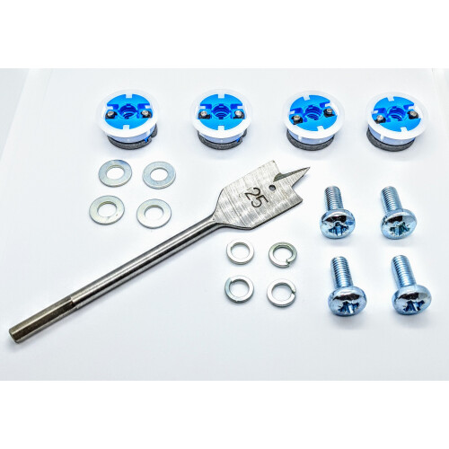 Κιτ ανάρτησης τηλεόρασης Gripit με μπλε στερεώσεις & τρυπάνι για γυψοσανίδες 2