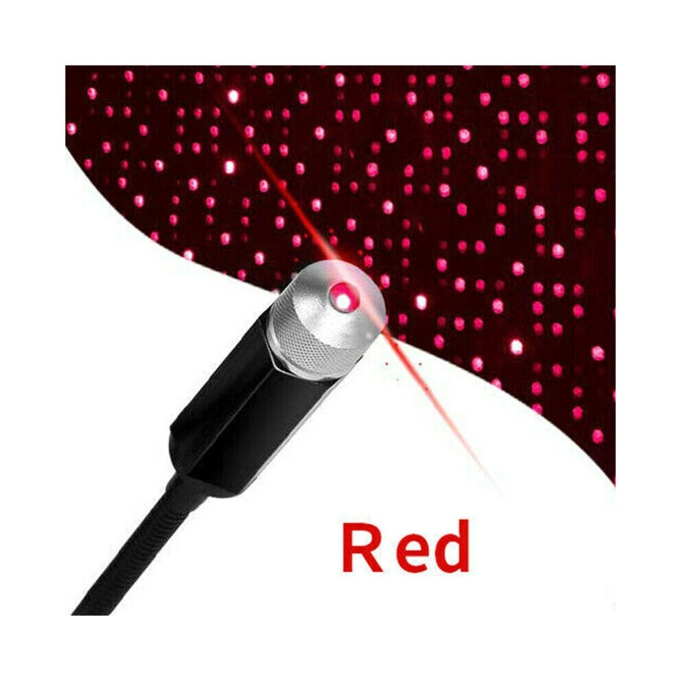 () Usb Car Interior Led Roof Room Atmosphere Starry Sky Lamp Star Projector Red/Light 795340825979