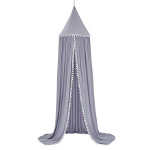 (Grey , Without Stars) Round Ball Children's Bed Canopy Bedcover Mosquito Net Curtain Bedding Dome Tent