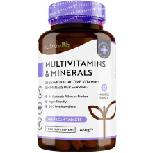 365 Vegan Multivitamin Tablets & Minerals - 1 Year Supply - 26 Essential Vitamins & Minerals - Made in the UK