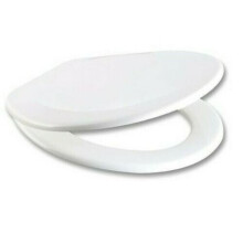 RTS84331 White Soft Close Oval Toilet Seat with One-Button Release - Quick Release, Adjustable Hinges, Top & Bottom Fittings
