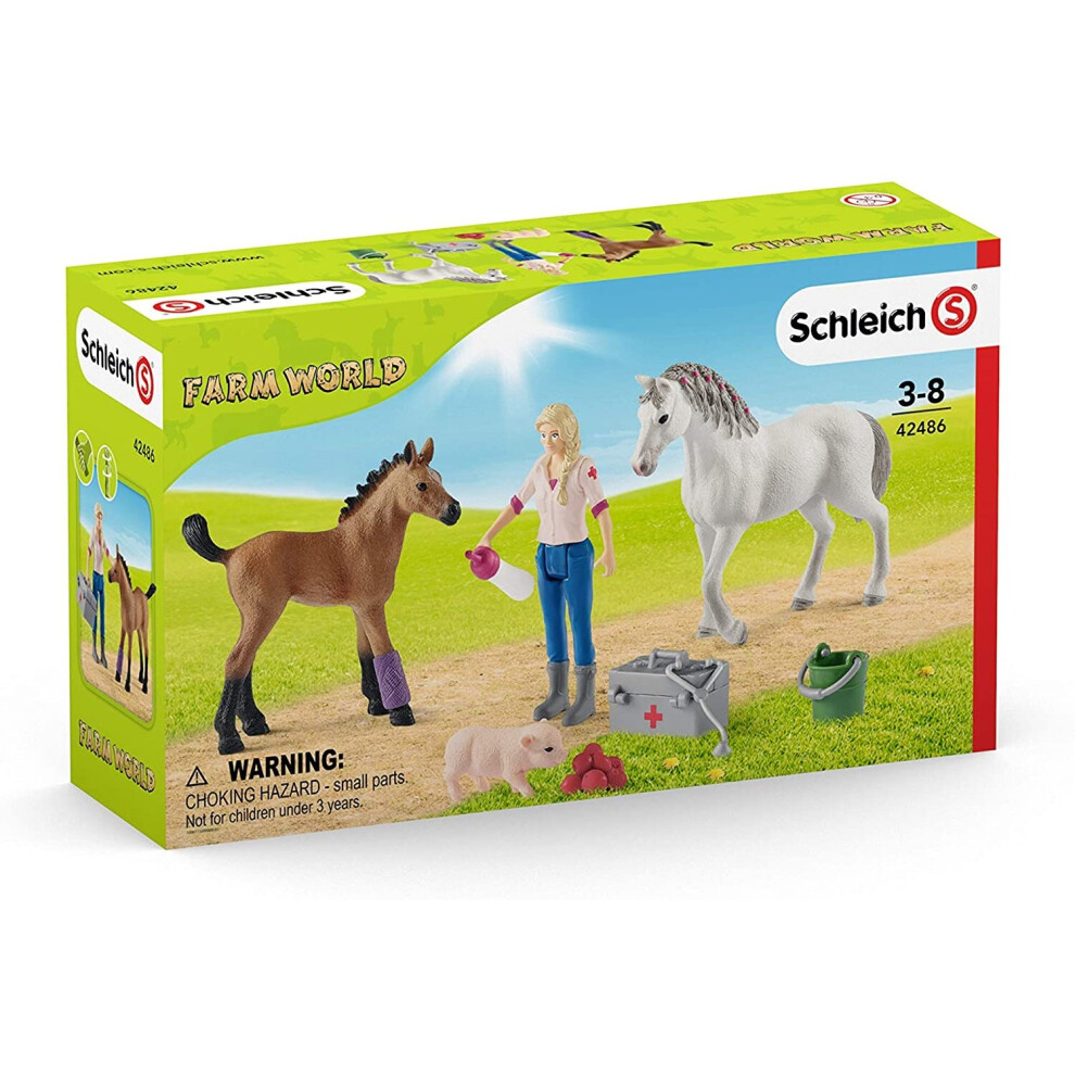 Schleich Farm World Vet Visiting Mare And Foal