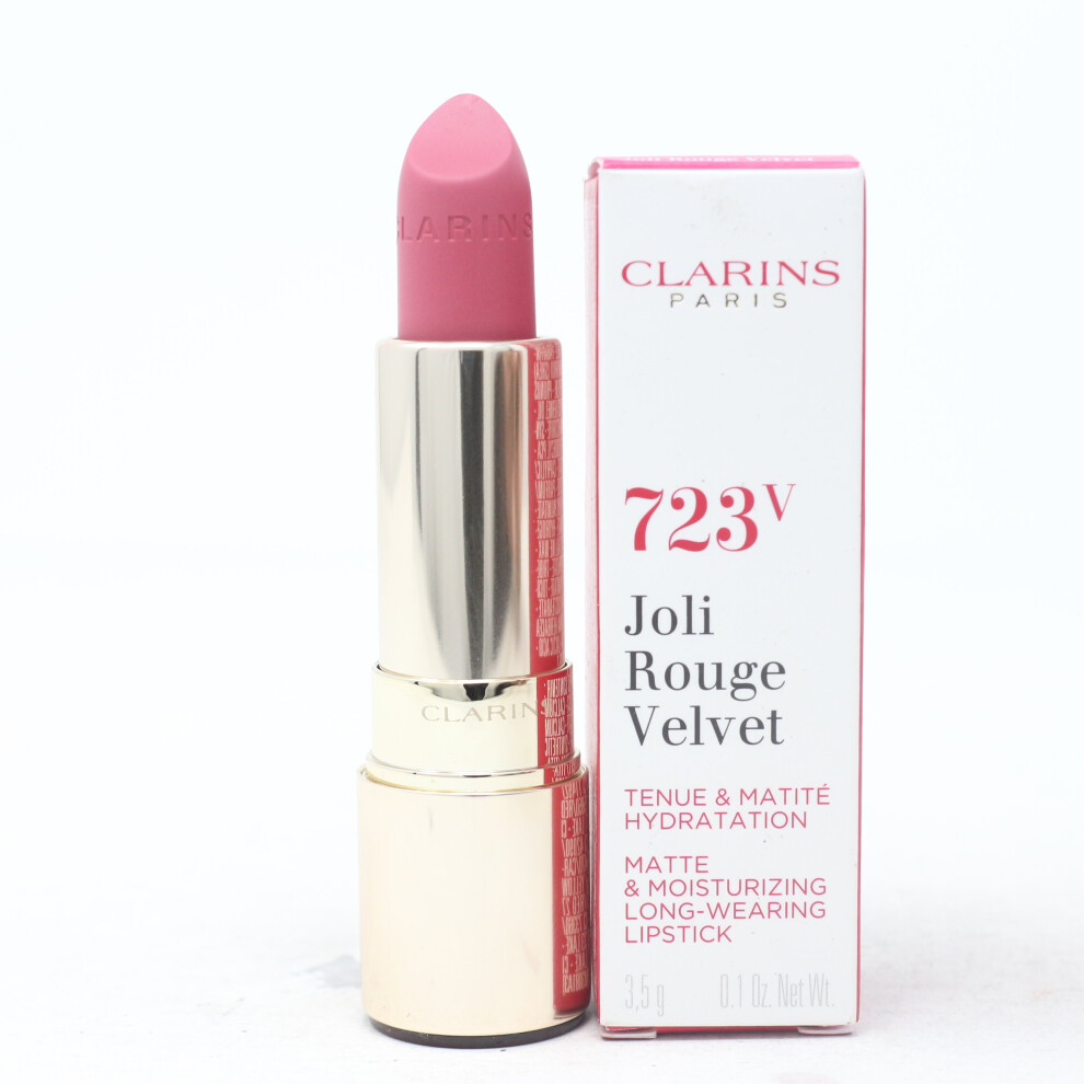 (723V Raspberry (Velvet)) Clarins Joli Rouge Lipstick 0.1oz/3.5g New With Box