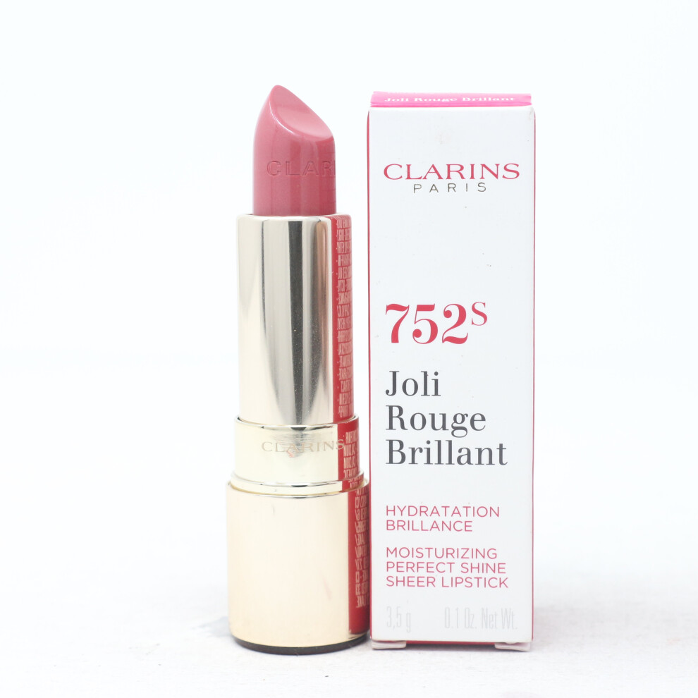 (752V Rosewood (Velvet)) Clarins Joli Rouge Lipstick 0.1oz/3.5g New With Box