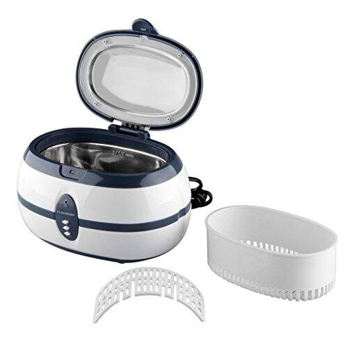 FLOUREON Ultrasonic Cleaner 600ml Jewelry Machine with Stainless Steel Tank Professional Cleaning Machine for Polishing Jewelry, Rings, Watches, Eye