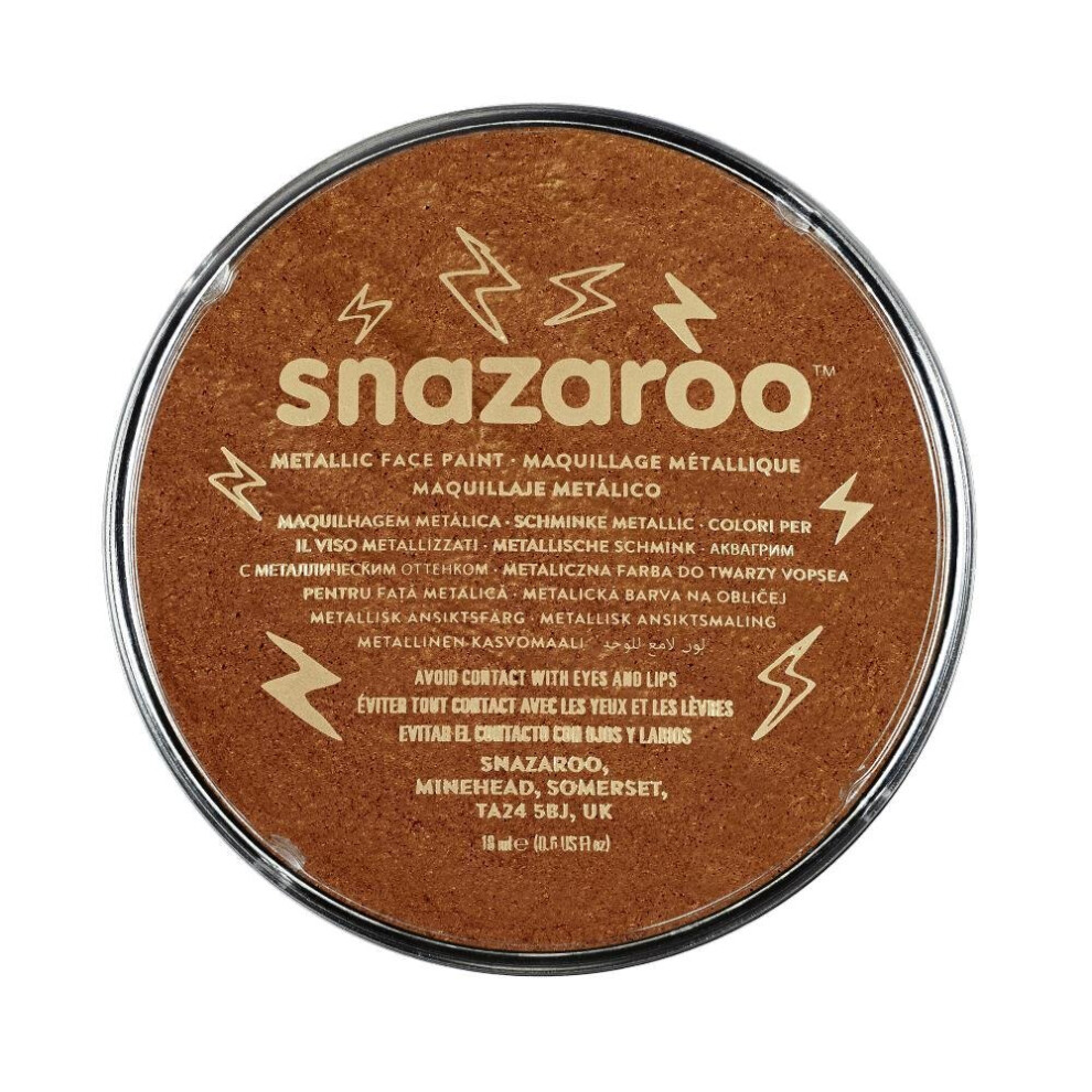 153 Unisex Multicoloured Snazaroo Face Painting Colours Classic 18Ml Electric Copper