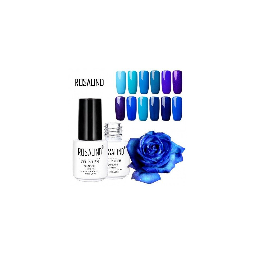 Watanablemarket Blue,White 1Pc Professional Led Uv Nail Gel Long Lasting 7Ml White Bottle Soak Off Blue Style Rosalind Gel Nail Polish For Women