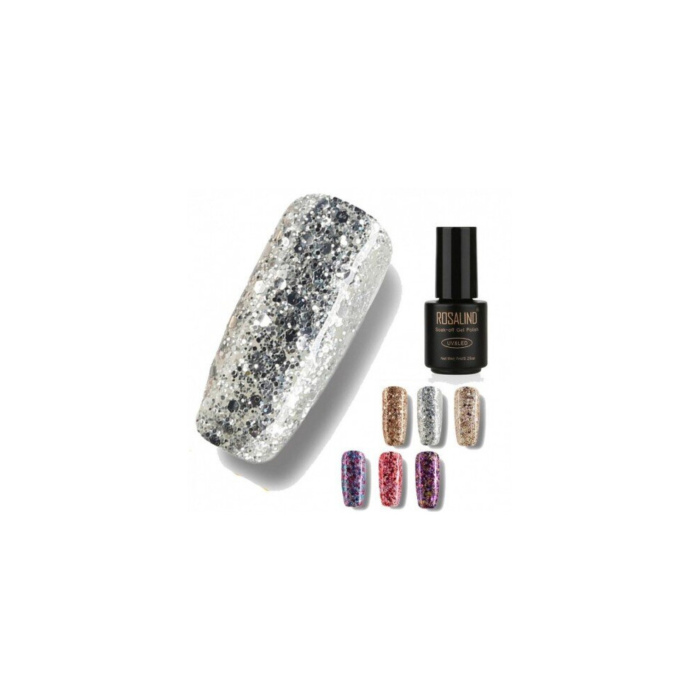 Watanablemarket Rosalind 7Ml Shiny Sequins Soak Off Gel Polish Environmental Nail Art Uv Led Polishing Manicure 170808 Drop Shipping