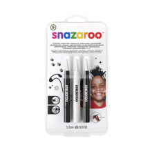 Snazaroo Face Painting Brush Pen Set - Monochrome (3pk)