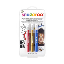 Snazaroo Face Painting Brush Pen Set - Adventure (3pk)