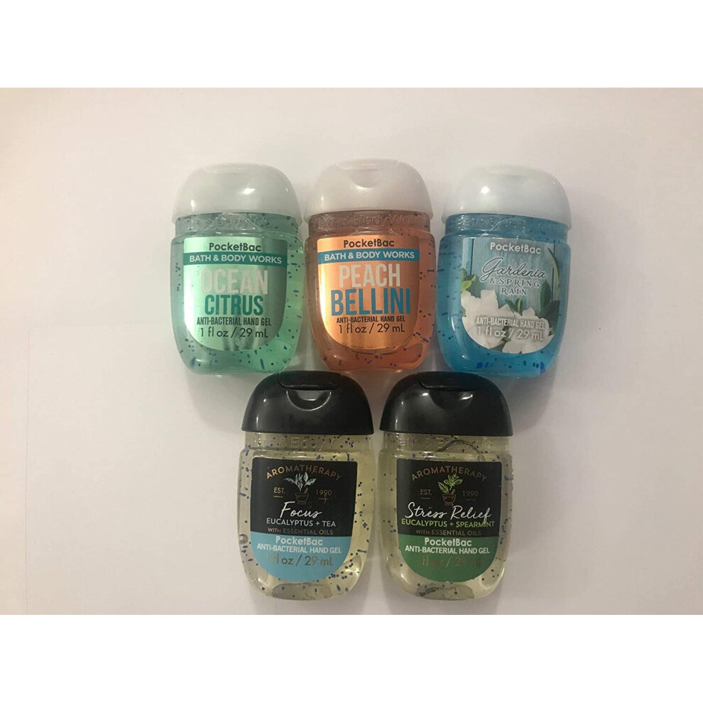 Bath & Body Works PocketBac Gel Travel size Random 5-Pack 29ml each