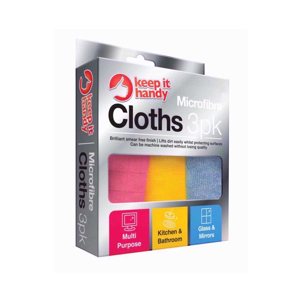 Keep it Handy Paquet de 3 chiffons de nettoyage en microfibre