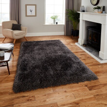 (80x150cm) Montana Shaggy Rugs in Dark Grey Small Large Thick Soft Plain Pile Luxury Mats