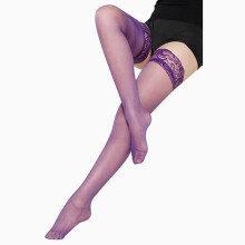 (Purple) Hot Women's Sexy Stocking Sheer Lace Top Thigh High Stockings Pantyhose Beauty