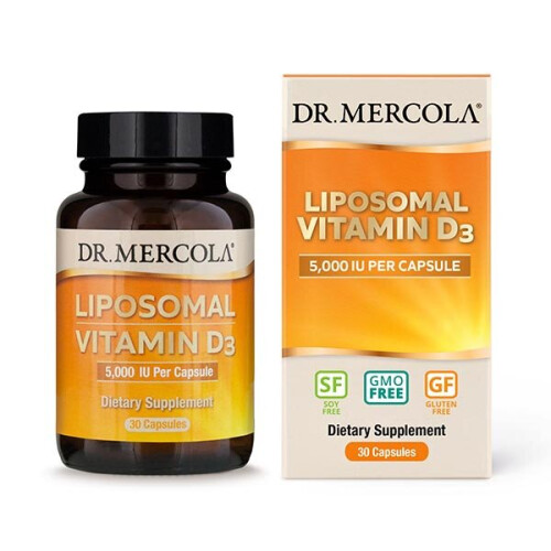 Dr. Mercola, Vitamina D3 Liposomale, 5,000 IU, 30 Capsule
