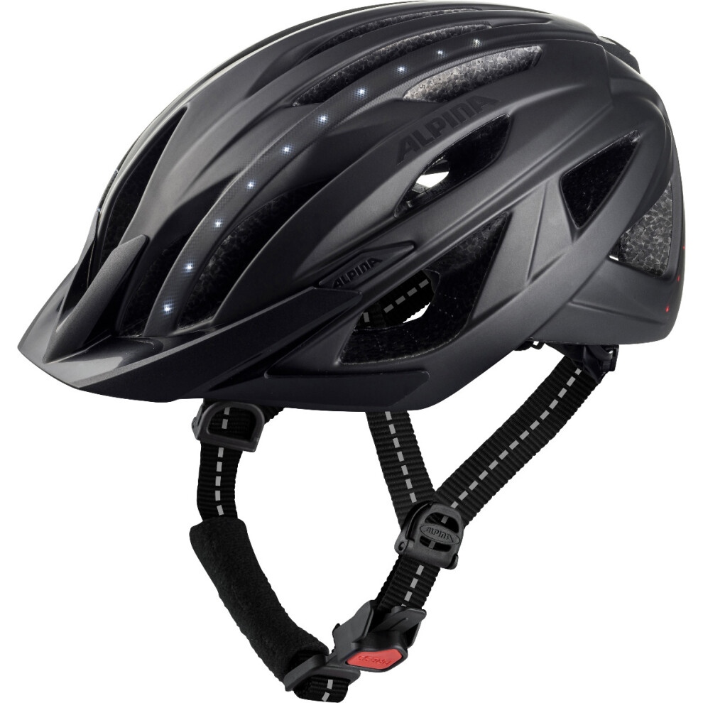 (58 - 63 CM, LED Black) Alpina Haga Helmet