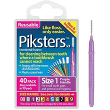 PIKSTERS - for cleaning between teeth-Size 1 (Purple)- Pack of 40