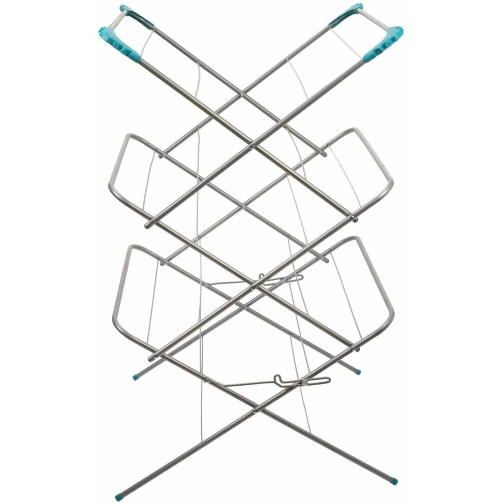 CLOTHES AIRER 3 TIER LAUNDRY DRYER  FOLDING IN & OUTDOOR  DRYING RACK