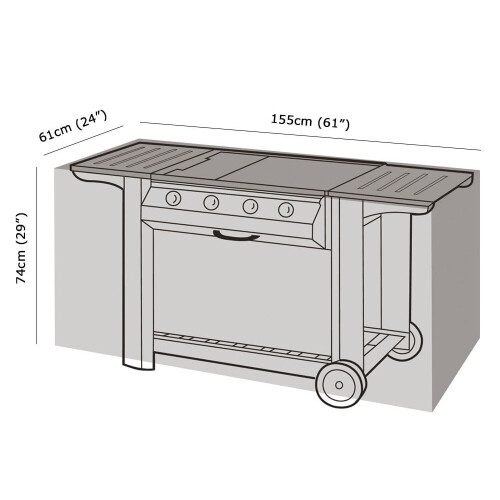 Large Flatbed BBQ Cover - Premium Polyester 1