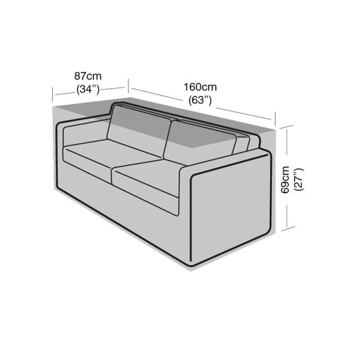 2 Seater Small Sofa Cover - Super Tough Polyethylene 1