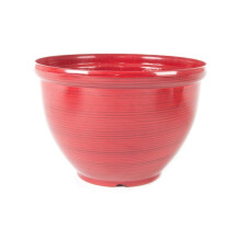 (Large, Red) Feather Pot Striped Blue - 30cm
