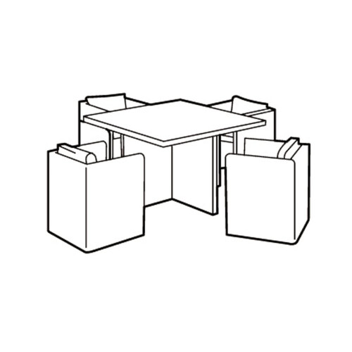 4 Seater Medium Cube Set Cover - Premium