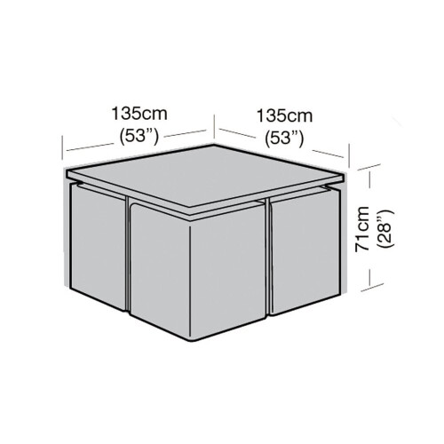 4 Seater Large Cube Set Cover - Premium 1