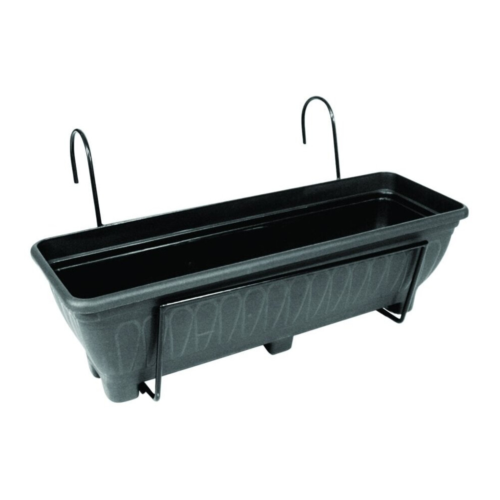 (Charcoal) Balcony/Fence Holder with Trough