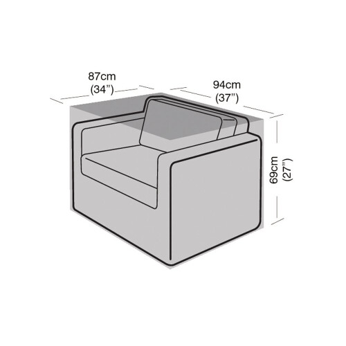 Small Armchair Cover - Super Tough Polyethylene 1