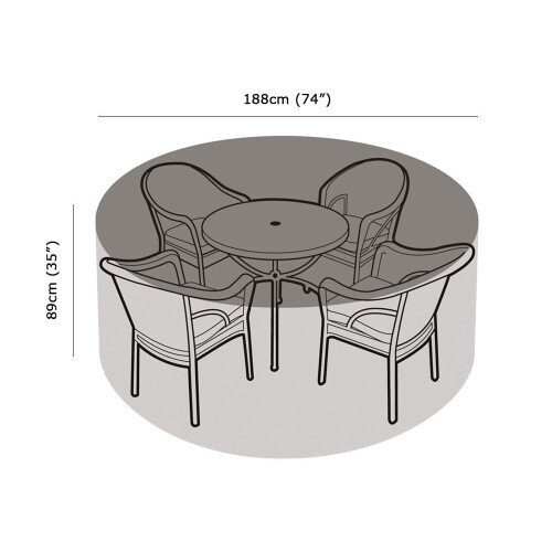 4-6 Seater Round Table & Chairs Cover - Premium Polyester 1