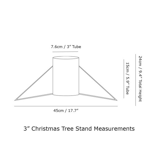 (Red) Christmas Tree Stand - Premium - Red - 3" 2