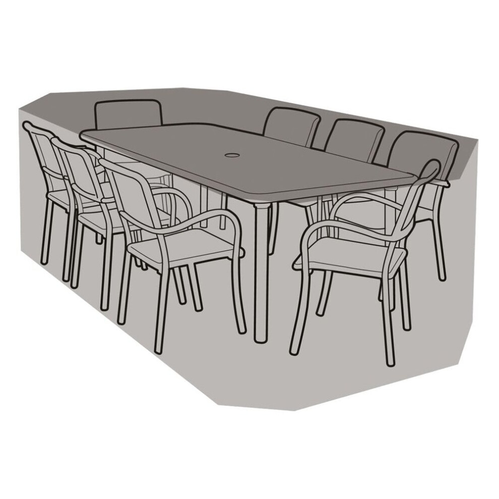 Garland 8 Seater Rectangular Table & Chairs Cover - Super Tough Polyethylene