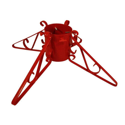 (Red) Christmas Tree Stand - Premium - Red - 3"