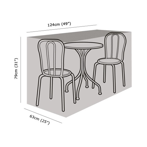 2 Seater Small Bistro Set Cover - Super Tough Polyethylene 1