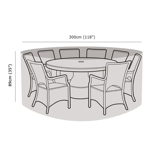 8 Seater Round Table & Chairs Cover 1