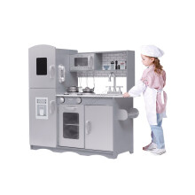 (Grey) GALACTICA Wooden Kids Toy Kitchen | Children's Wooden Activity Centre