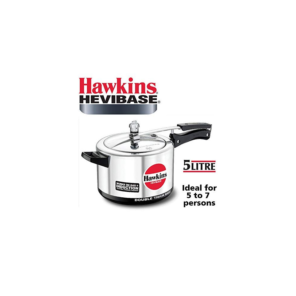 HAWKINS H56 Hevibase Induction compatible Aluminum Pressure cooker, 5-Liter