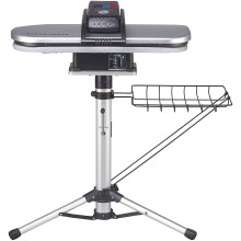 (Silver) Steam Ironing Press by Speedypress with 38 Power Steam Jets - 64cmx27cm; 1,400watt, +Telescopic Height-Adjustable Stand (+Free Replacement Cover&Foam)