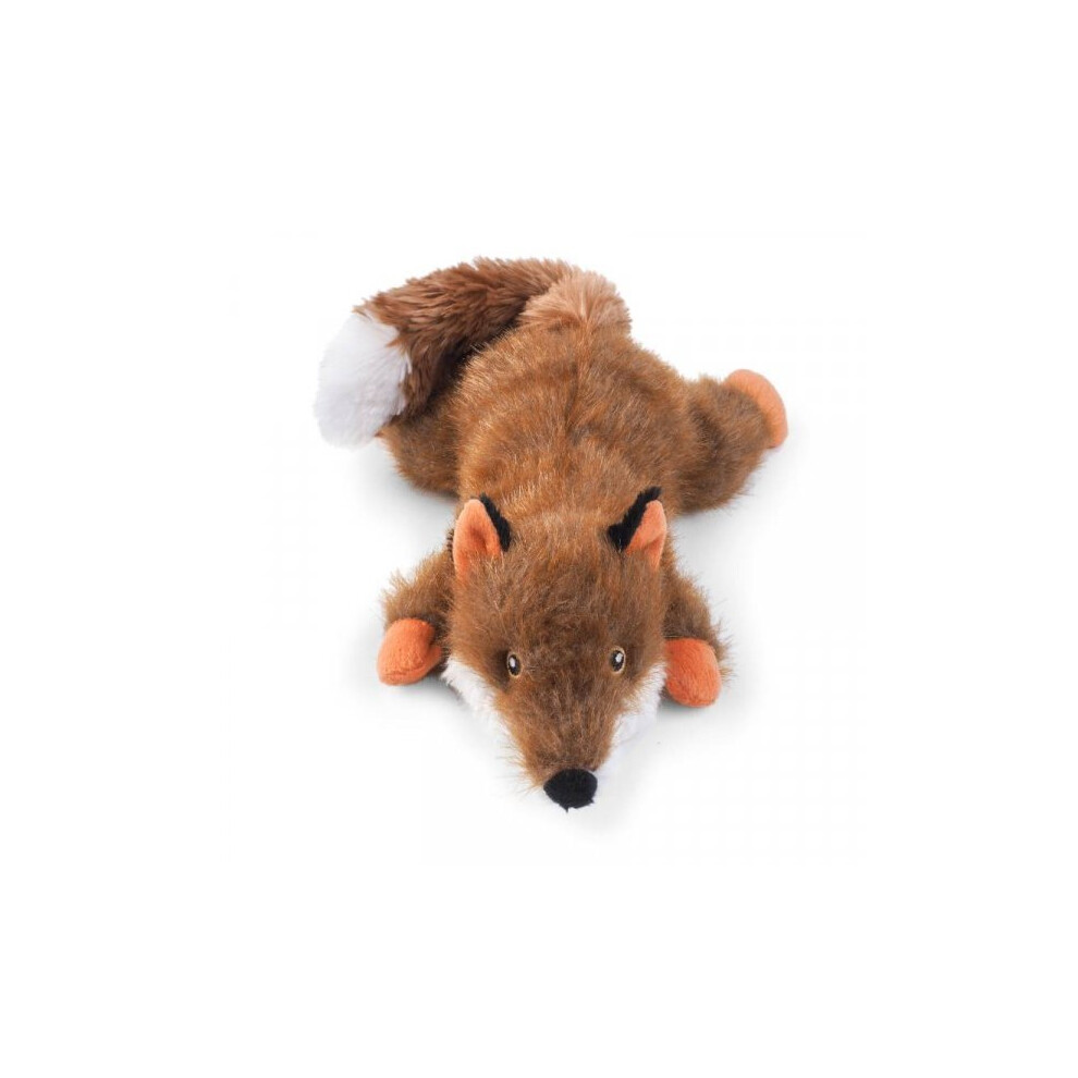 ZOON Plush Fun Fox tug of war Dog Toy with Squeaker