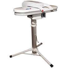 (White) Steam Ironing Press by Speedypress with 38 Power Steam Jets - 64cmx27cm; 1,400watt, +Telescopic Height-Adjustable Stand (+Free Replacement Cover&Foam)