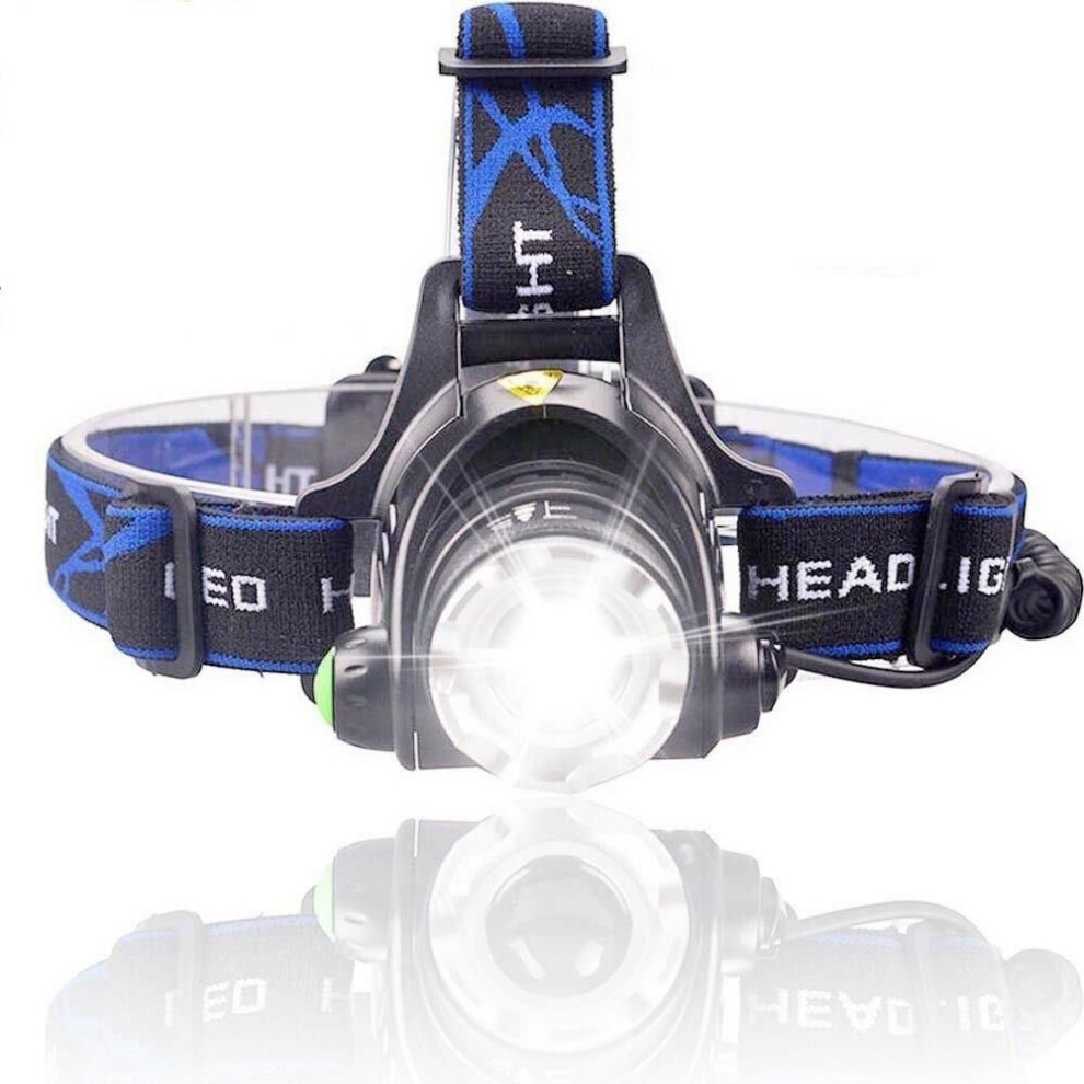 Magicstore 90000Lm Rechargeable Led Headlight Flashlight Head Torch Fish Light