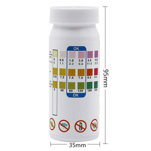 Ranpo 50PCS Χλώριο Dip Test Strips Hot Tub SPA Πισίνα PH Tester χαρτί σετ πισίνας 50PCS 1
