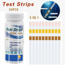 50 Stück Chlor-Dip-Teststreifen Hot Tub SPA Schwimmbad pH-Tester Papier Set
