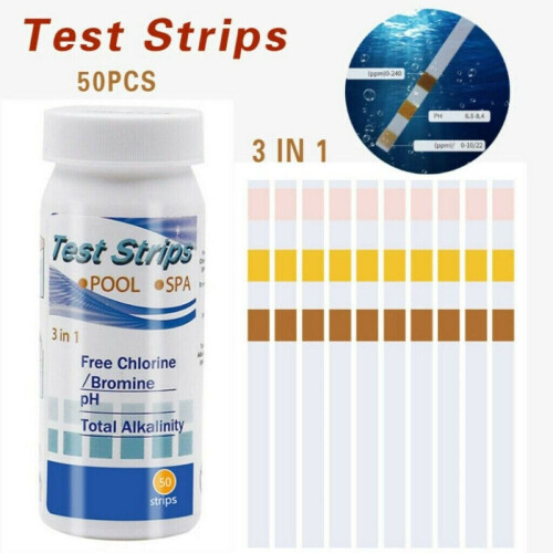 Ranpo 50PCS Χλώριο Dip Test Strips Hot Tub SPA Πισίνα PH Tester χαρτί σετ πισίνας 50PCS